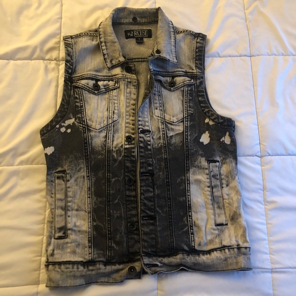 rude black denim jacket